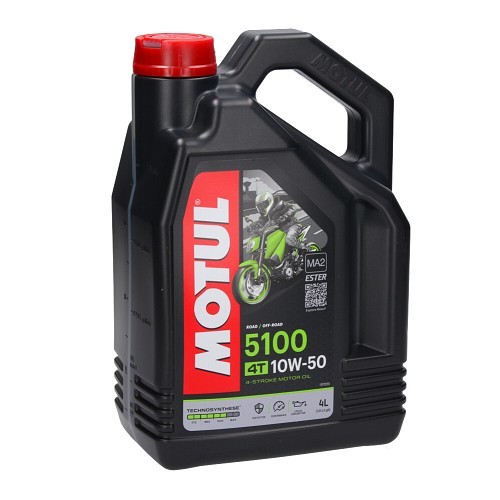 Motul 5100 4T 10W50 aceite semisintético para moto, 4 litros - UD10607 