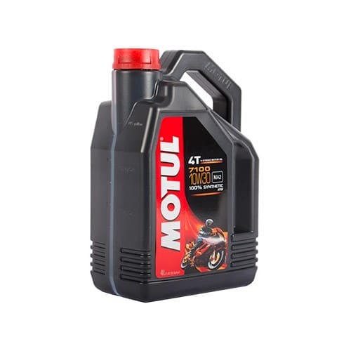  Motul 7100 4T 10W30 aceite 100 % síntesis para moto, 4 litros - UD10611-1 