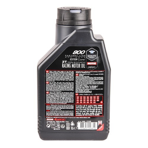  Engine oil MOTUL 800 2T Factory Line Off Road - synthetic - 1 Litre - UD10614-1 