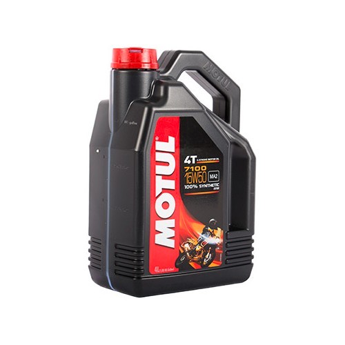     
                
                
    Huile moteur pour moto MOTUL 7100 4T 15W50 - synthétique - 4 Litres - UD10617
