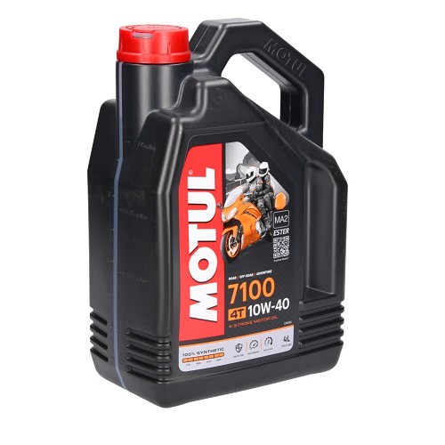     
                
                
    Huile moteur pour moto MOTUL 7100 4T 10W40 - synthétique - 4 Litres - UD10619
