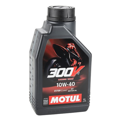     
                
                
    MOTUL 300V 4T motorbike oil 10W40 - synthetic - 1 Liter - UD10632
