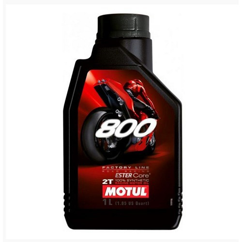 Aceite de mezcla para moto Motul 800 100 % sintético de 2 tiempos, 1 litro - UD10634 