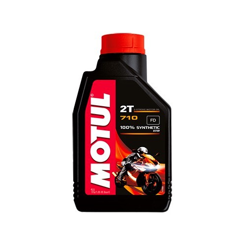  Motul 710 aceite de mezcla 100 % sintético para moto de 2 tiempos, 1 litro - UD10636 