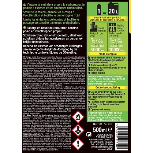  Detergente per carburatore Bardahl 500 ml - UD20201-1 