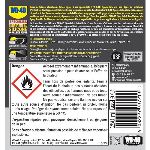  WD-40 Specialist Spray Silicone Lube - aerosol - 400ml - UD28001-1 