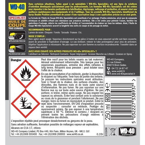  WD-40 Specialist Olio da taglio - spray - 400 ml - UD28004-1 