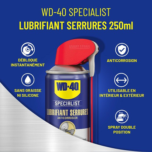 Lubrifiant serrures anticorrosion WD-40 SPECIALIST - bombe - 250ml - UD28006