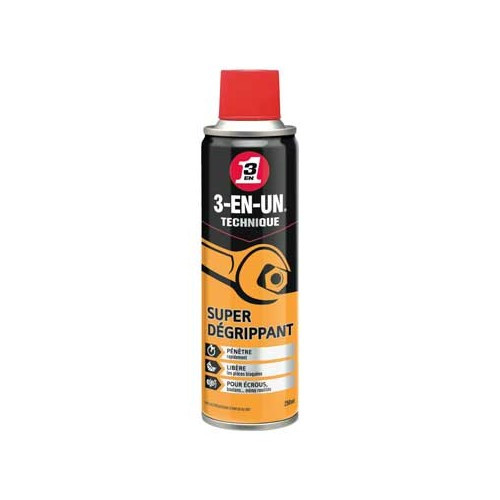     
                
                
    Super dégrippant 3-EN-UN TECHNIQUE - bombe - 250ml - UD28083
