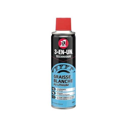  Grasso bianco litio spray 3-IN-UNO - 250ml - UD28085 