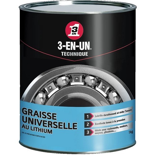  Graisse universelle au lithium 3-EN-UN TECHNIQUE - pot - 1kg - UD28088 
