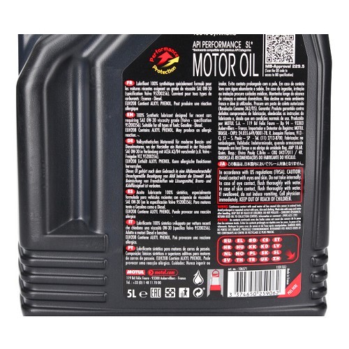  MOTUL 8100 X-max motor oil 0W30 - synthetic - 5 liters - UD30006-2 