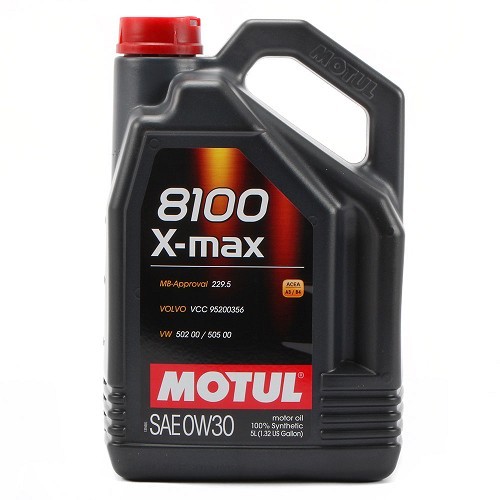     
                
                
    MOTUL 8100 X-max motor oil 0W30 - synthetic - 5 liters - UD30006
