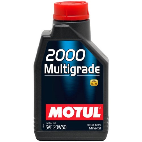  Aceite de motor MOTUL 2000 Multigrade 20W50 - mineral - 1 Litro - UD30007 