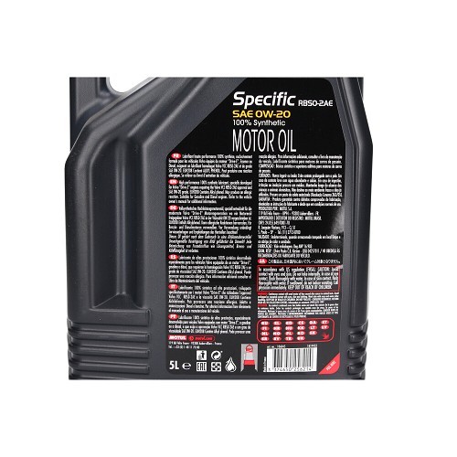  MOTUL Specific RBS0-2AE 0W20 engine oil - synthetic - 5 Liters - UD30012-2 