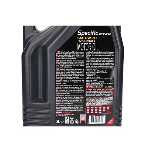 MOTUL Specific RBS0-2AE 0W20 engine oil - synthetic - 5 Liters - UD30012