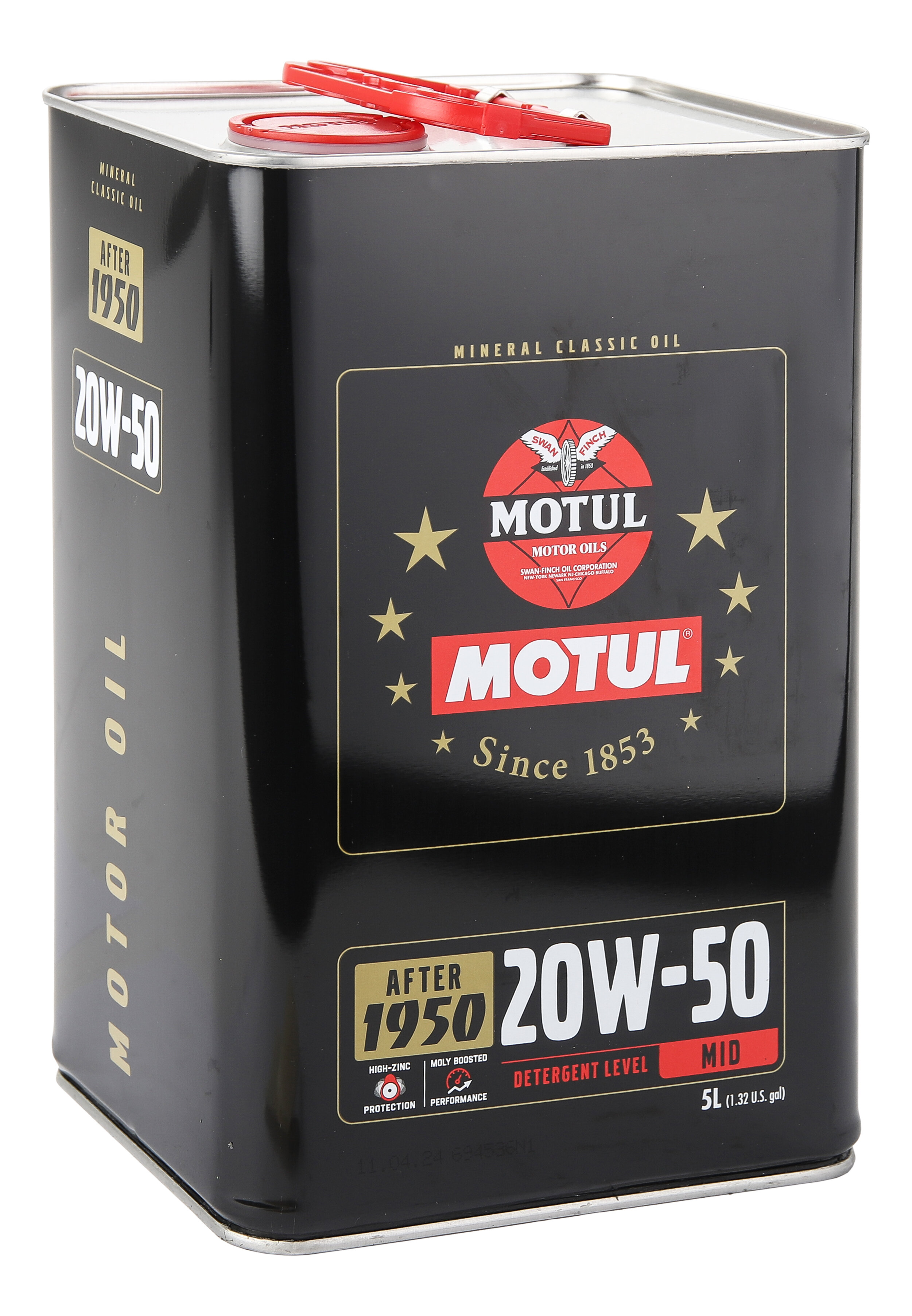 Motul Classic 20W50 Mineral Engine Oil - 4 Liters - Perfect For Classic Cars (1950-1970)