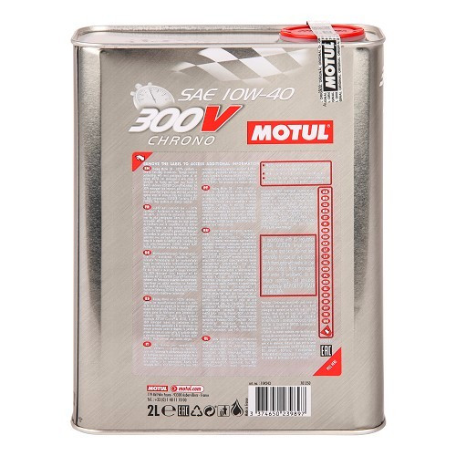  MOTUL 300V Chrono motor oil 10W40 - synthetic - 2 Liters - UD30160-1 