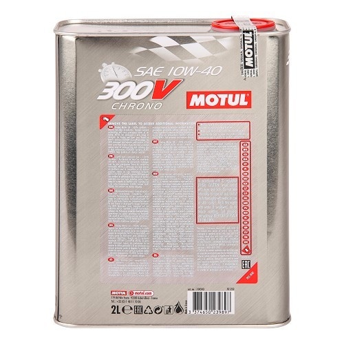  MOTUL 300V Chrono motor oil 10W40 - synthetic - 2 Liters - UD30160-1 