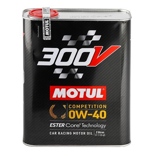  Huile moteur MOTUL 300V Compétition 0W40 - 100% synthèse - 2 Litres - UD30181 