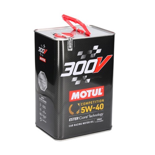  Huile moteur MOTUL 300V Compétition 5W40 - 100% synthèse - 5 Litres - UD30183 