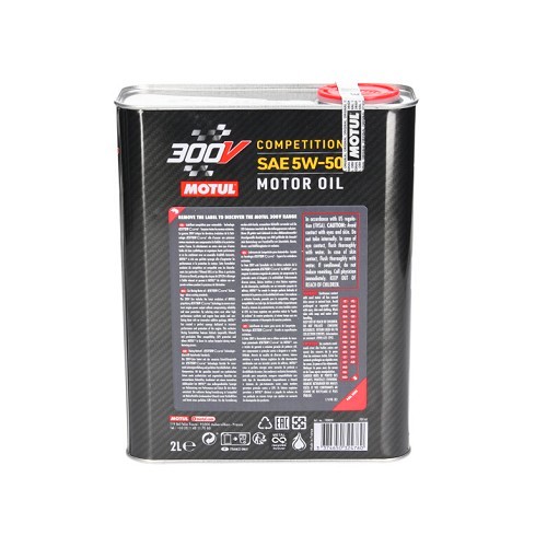  Engine oil MOTUL 300V competition 5w50 - synthetic - 2 Liters - UD30186-1 