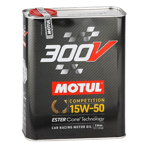     
                
                
    Huile moteur MOTUL 300V Compétition 15W50 - 100% synthèse - 2 Litres  - UD30187
