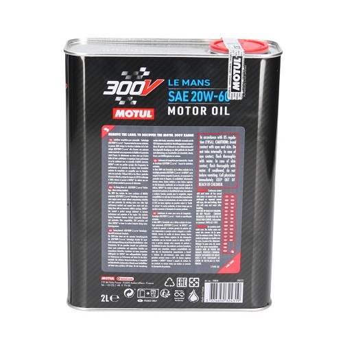  Engine oil MOTUL 300V competition Le Mans 20w60 - synthetic - 2 Liters - UD30194-1 