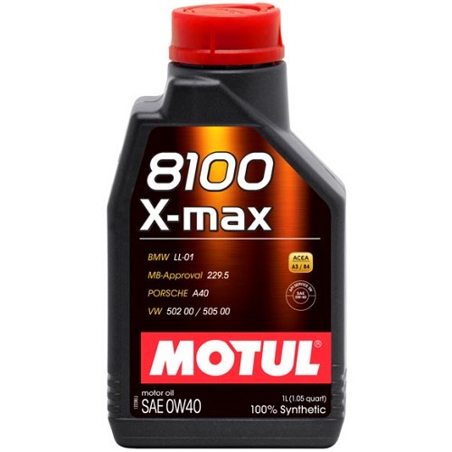     
                
                
    Motor oil MOTUL 8100 X-max 0W40 - synthetic - 1 Litre - UD30259
