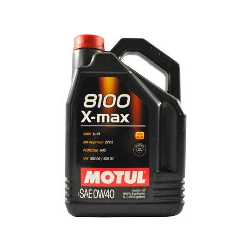     
                
                
    MOTUL 8100 X-max 0W40 engine oil - synthetic - 5 Liters - UD30260
