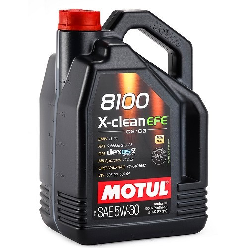     
                
                
    Motor oil MOTUL 8100 X-clean EFE 5W30 - synthetic - 5 Liters - UD30272
