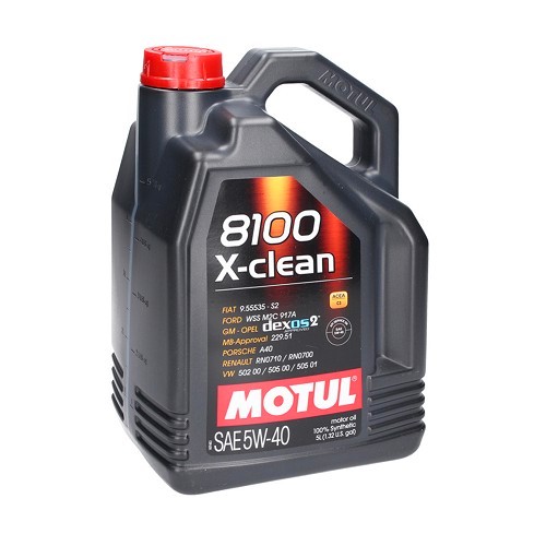  Óleo de motor MOTUL 8100 X-clean 5W40 - sintético - 5 litros - UD30290 