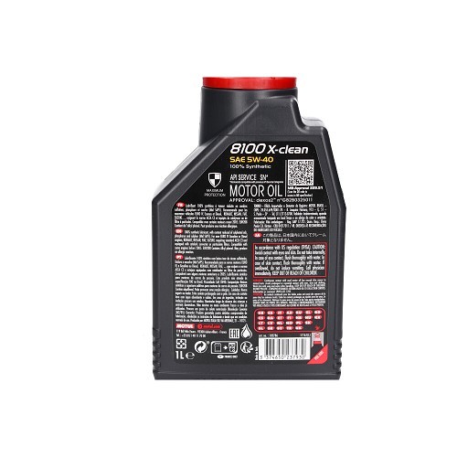  MOTUL 8100 X-clean 5W40 óleo de motor - sintético - 1 litro - UD30295-2 