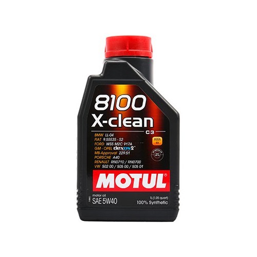     
                
                
    Motor oil MOTUL 8100 X-clean 5W40 - synthetic - 1 Litre - UD30295
