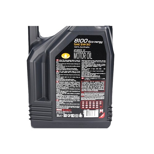  Engine oil MOTUL 8100 Eco-nergy 5W30 - synthetic - 5 Liters - UD30296-1 
