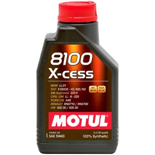  Aceite de motor MOTUL 8100 X-Cess 5W40 - sintético - 1 Litro - UD30299 