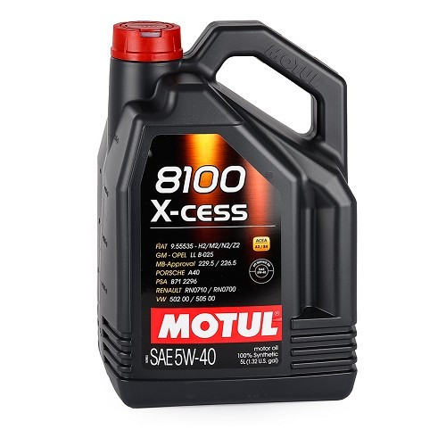  Motor oil MOTUL 8100 X-Cess 5W40 - synthetic - 5 Liters - UD30300 
