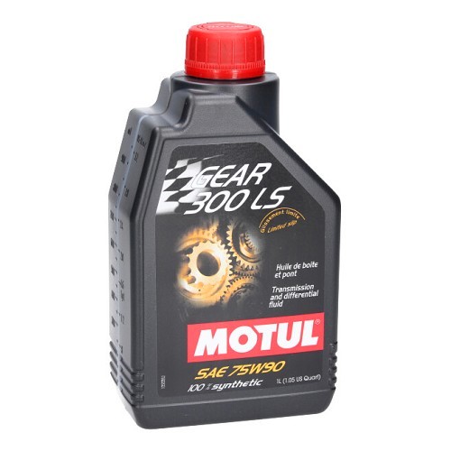     
                
                
    Huile de transmission MOTUL GEAR 300 LS 75W90 - 100% synthétique - 1 Litre - UD30330

