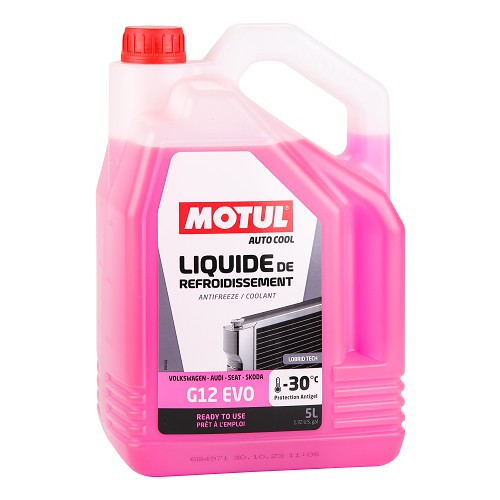     
                
                
    Liquide de refroidissement MOTUL AUTO COOL G12 EVO lobrid tech -30°C - rose - 5 Litres - UD30362

