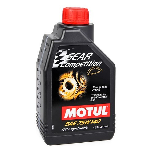     
                
                
    MOTUL Gear Competition oil for self-locking axles 75W140 - synthetic - 1 Litre - UD30370

