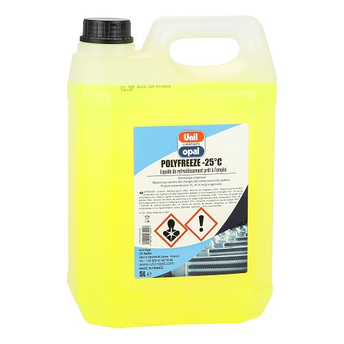     
                
                
    Coolant UNIL OPAL POLYFREEZE TYPE D -25°C - yellow - 5 Litres - UD30379
