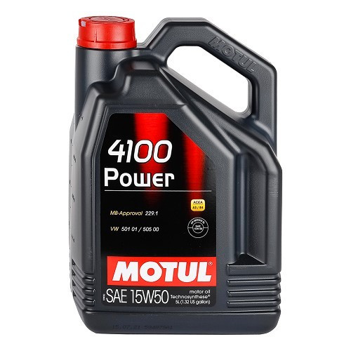  MOTUL 4100 Power 15W50 Aceite de motor - Technosynthesis - 5 Litros - UD30410 