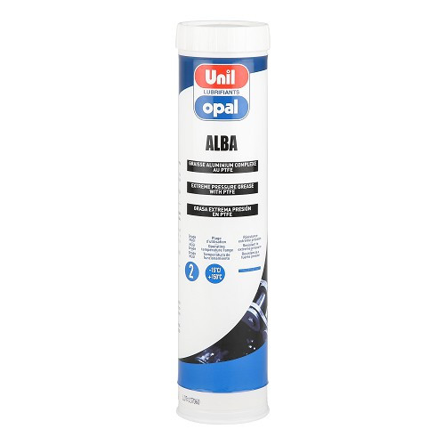     
                
                
    Extreme pressure grease with PTFE UNIL OPAL ALBA - cartridge - 400g - UD30415
