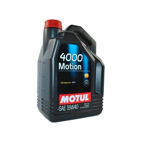  Óleo de motor MOTUL 4000 Motion 15W40 - mineral - 5 litros - UD30430-1 