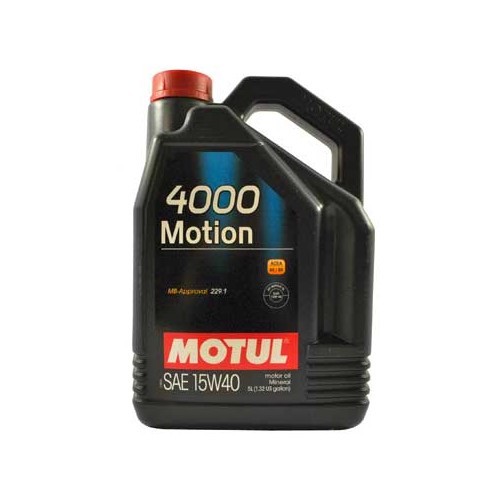  Óleo de motor MOTUL 4000 Motion 15W40 - mineral - 5 litros - UD30430 