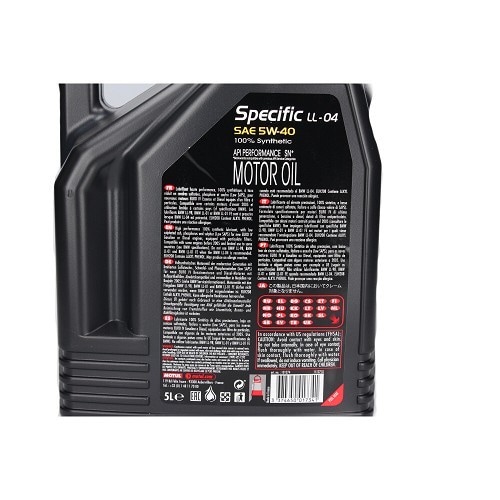  Huile moteur MOTUL Specific LL-04 5W40 - synthétique - 5 Litres - UD30431-2 