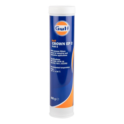     
                
                
    GULF Crown EP 2 NLGI2 extreme pressure lithium multipurpose grease - cartridge - 400g - UD30484
