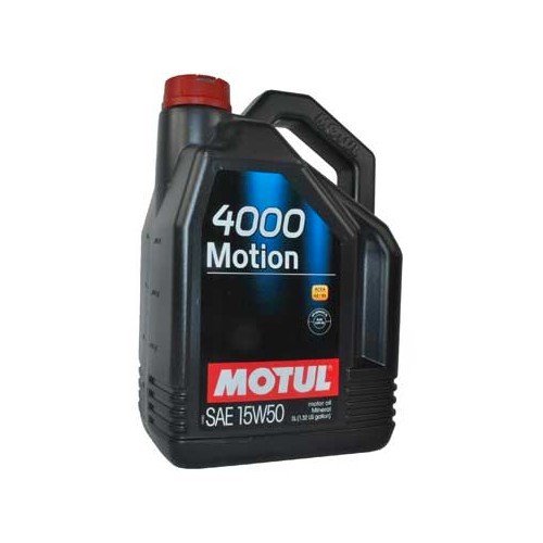  Huile MOTUL 4000 Motion 15W50 - minérale - 5 Litres - UD30520 