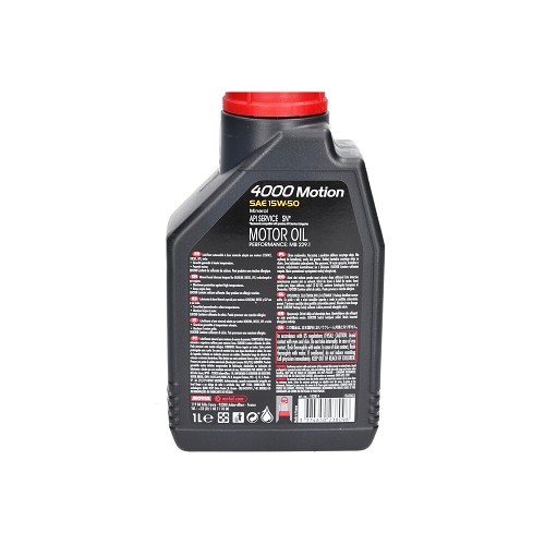 Motor oil MOTUL 4000 Motion 15W50 - mineral - 1 Litre - UD30525
