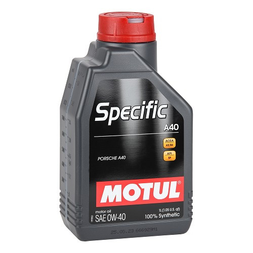     
                
                
    Motor oil MOTUL Specific PORSCHE A40 0W40 - 100% synthetic - 1 Litre - UD30543
